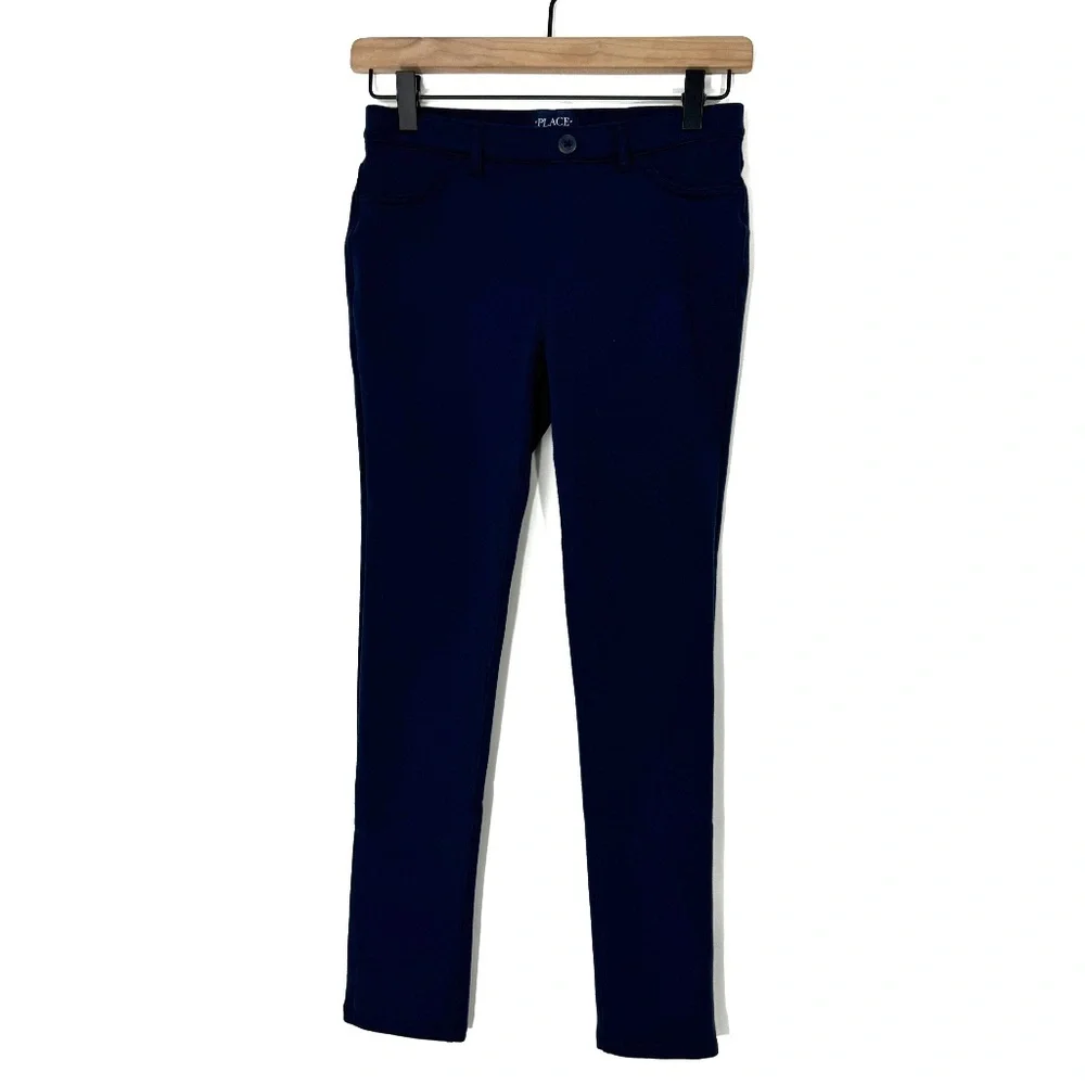 The Children’s Place Big Girl’s Size 12 Blue Ponte Knit Stretch Pull On Jeggings